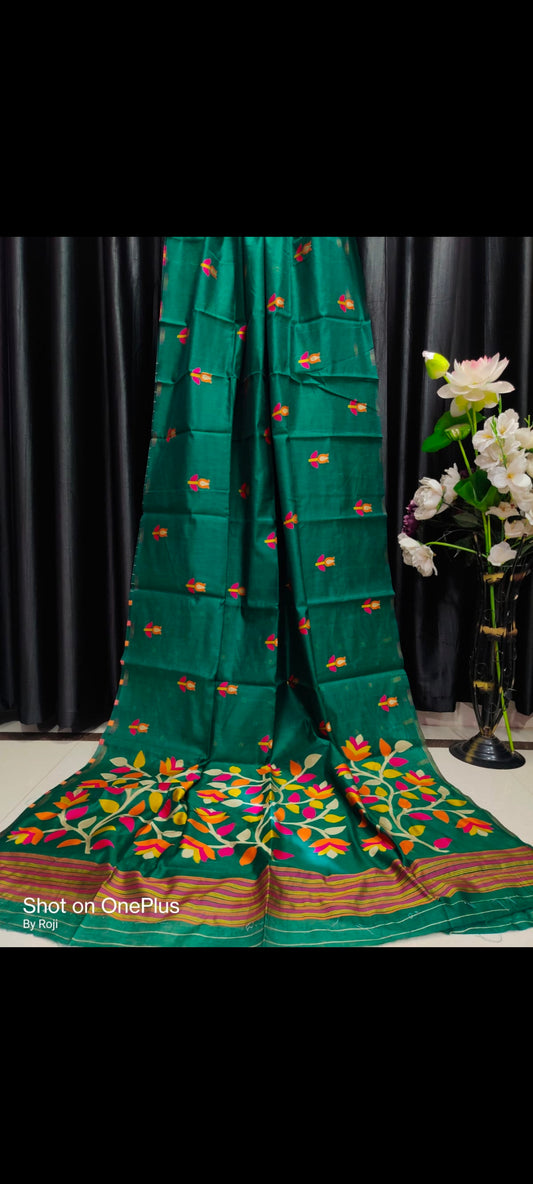 Banalata Muga Cotton Jamdani Saree