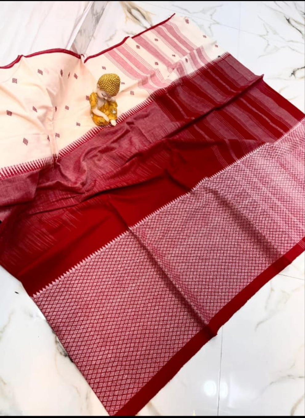 Handloom pure soft cotton original dhonekhali sarees