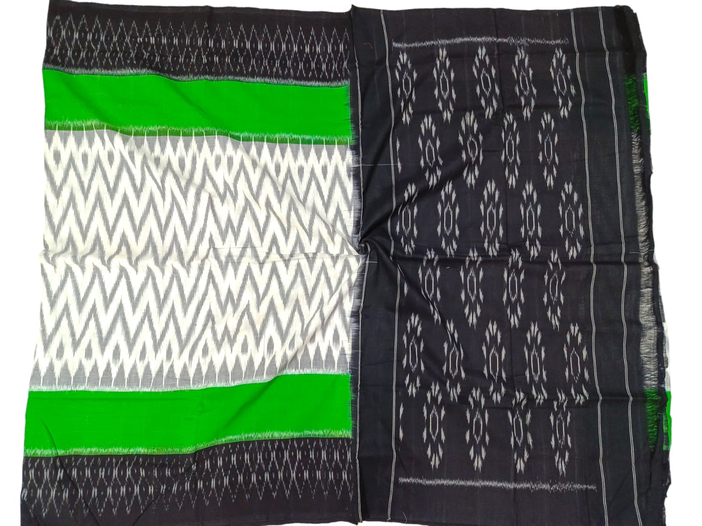 Pure Double weaving Ikkat mercerised cotton sarees