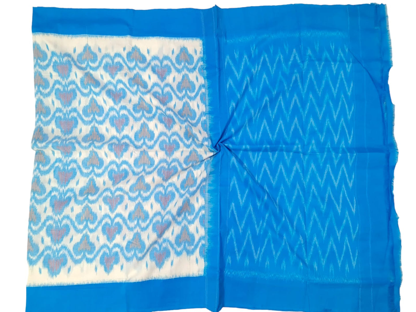 Pure Double weaving Ikkat mercerised cotton sarees