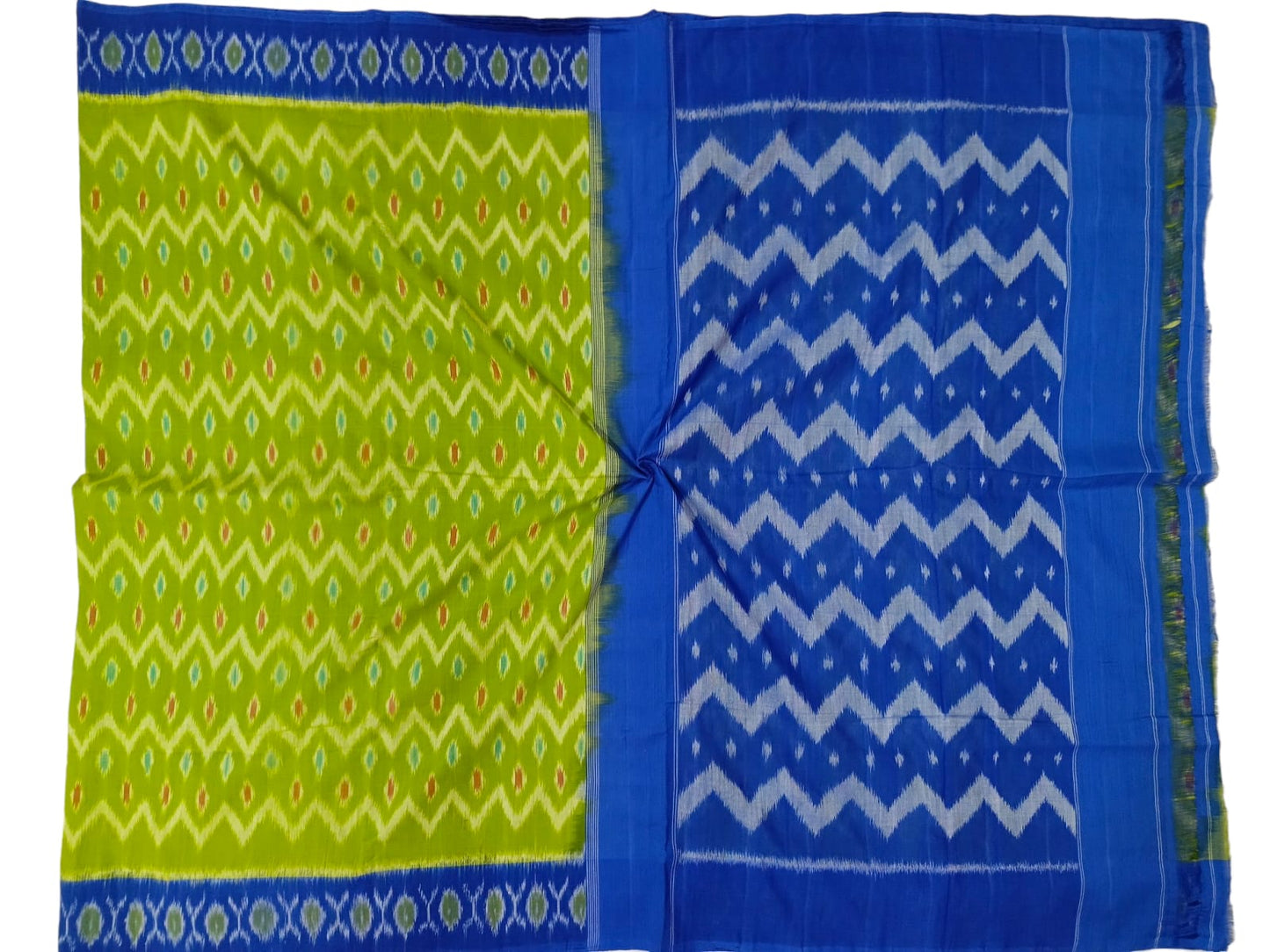 Pure Double weaving Ikkat mercerised cotton sarees