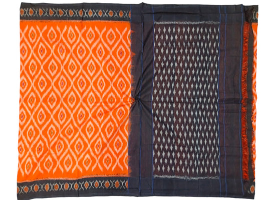 Pure Double weaving Ikkat mercerised cotton sarees