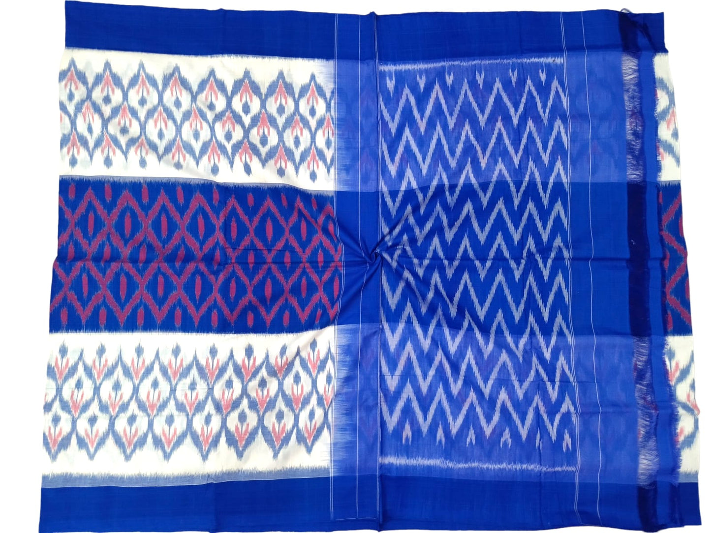 Pure Double weaving Ikkat mercerised cotton sarees