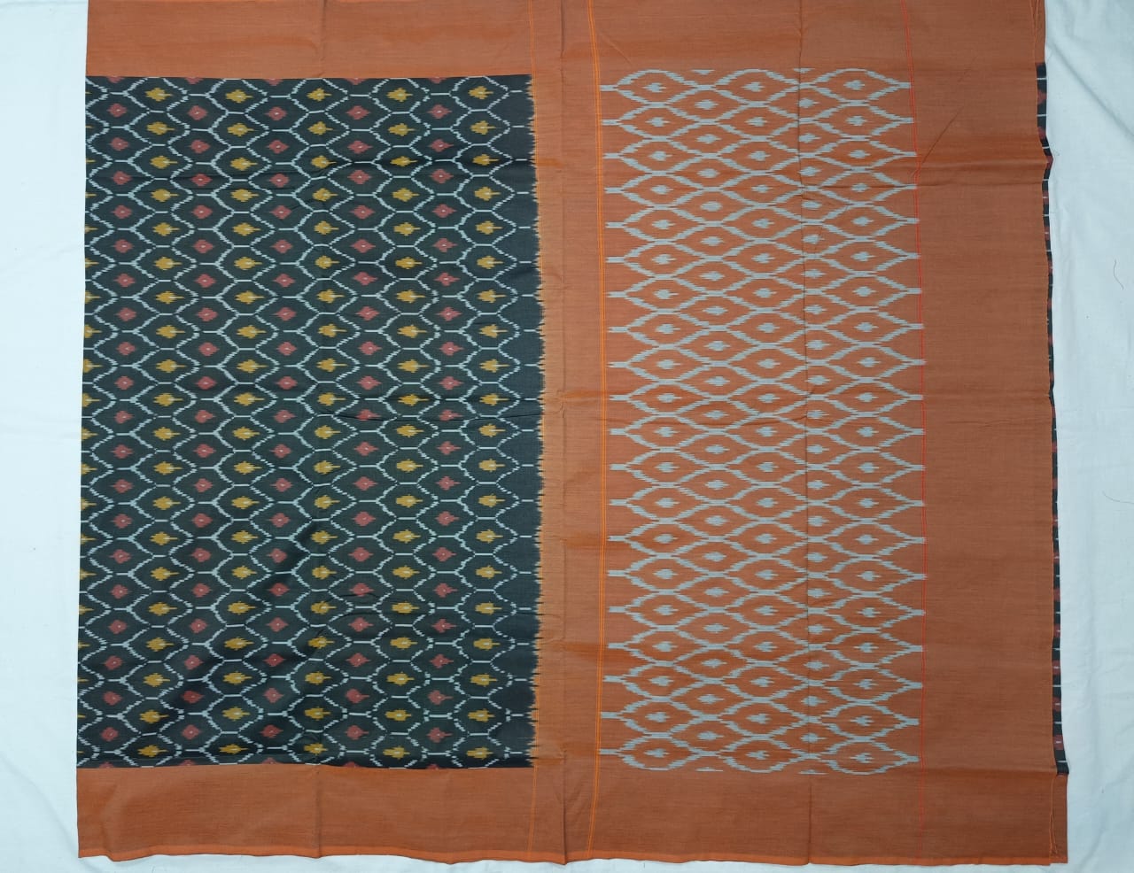 Pure Ikkat handloom mercerised cotton sarees