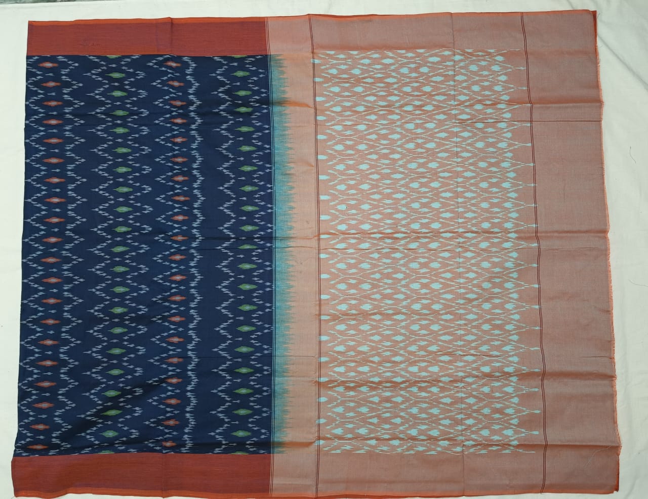 Pure Ikkat handloom mercerised cotton sarees