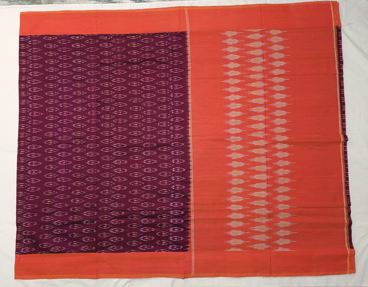 Pure Ikkat handloom mercerised cotton sarees