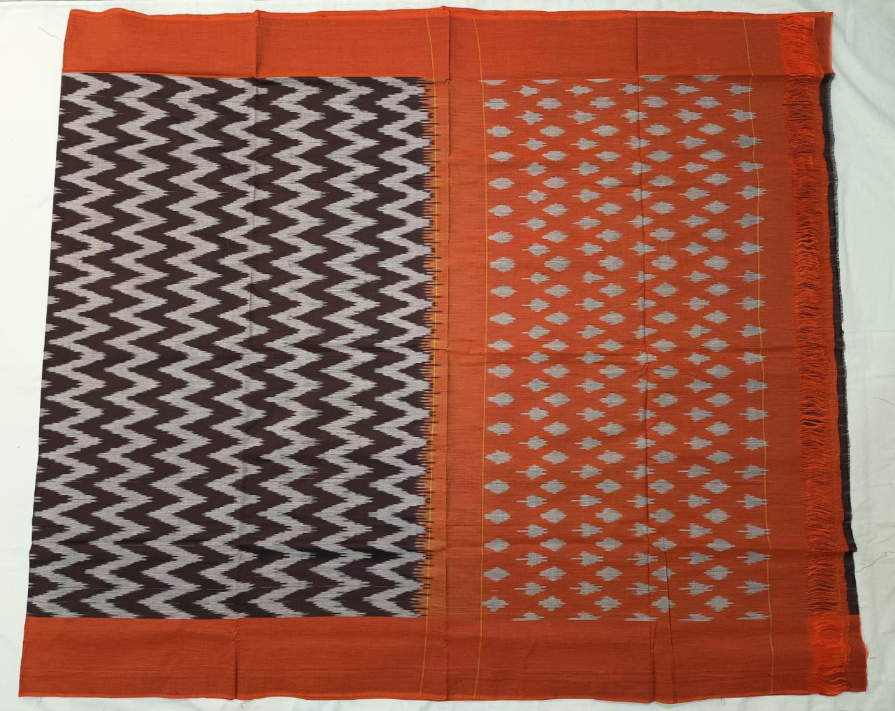 Pure Ikkat handloom mercerised cotton sarees