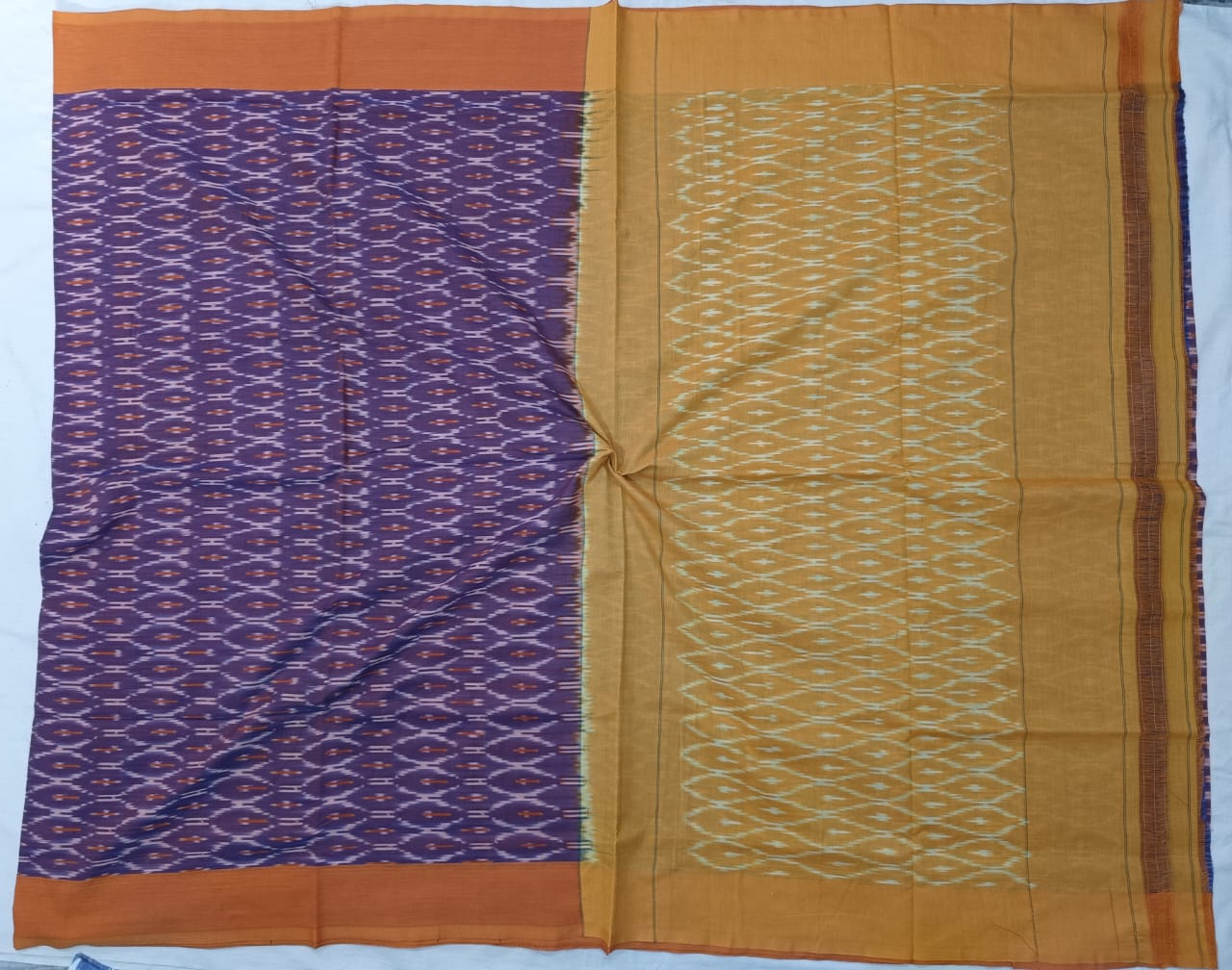 Pure Ikkat handloom mercerised cotton sarees