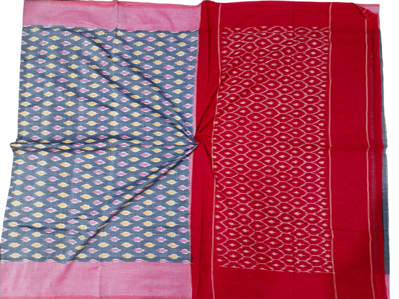 Pure Ikkat handloom mercerised cotton sarees