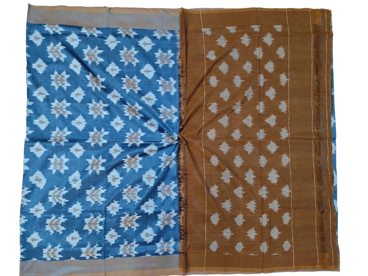 Pure Ikkat handloom mercerised cotton sarees