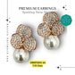 Stunning 925 pure silver flower earrings