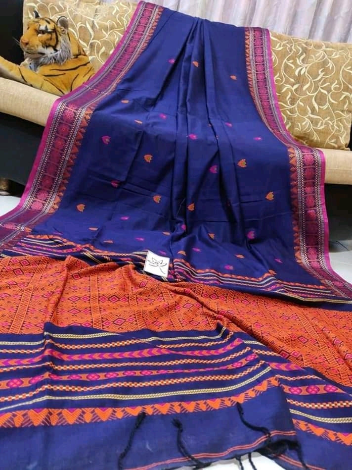 Mercerised Cotton saree with jacquard machine work