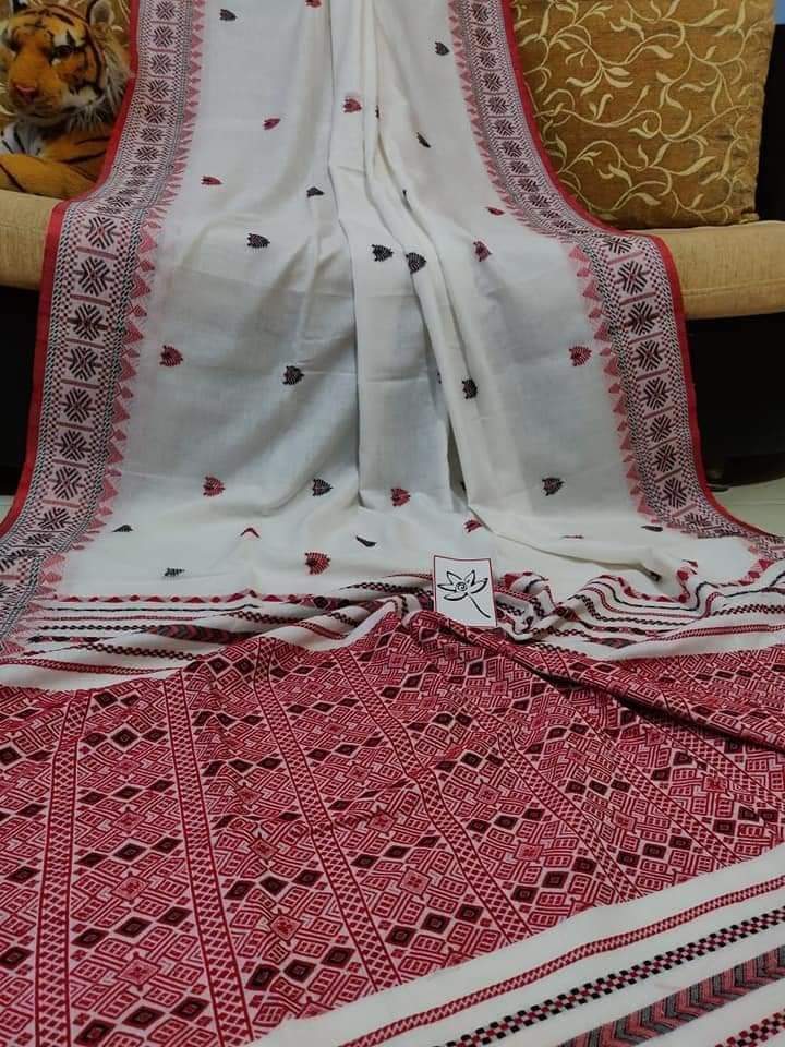 Mercerised Cotton saree with jacquard machine work