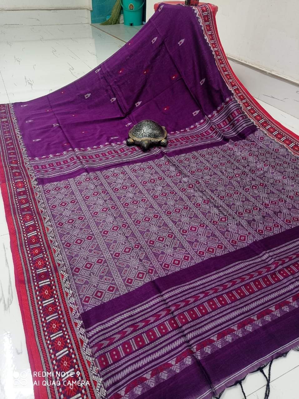 Mercerised Cotton saree with jacquard machine work