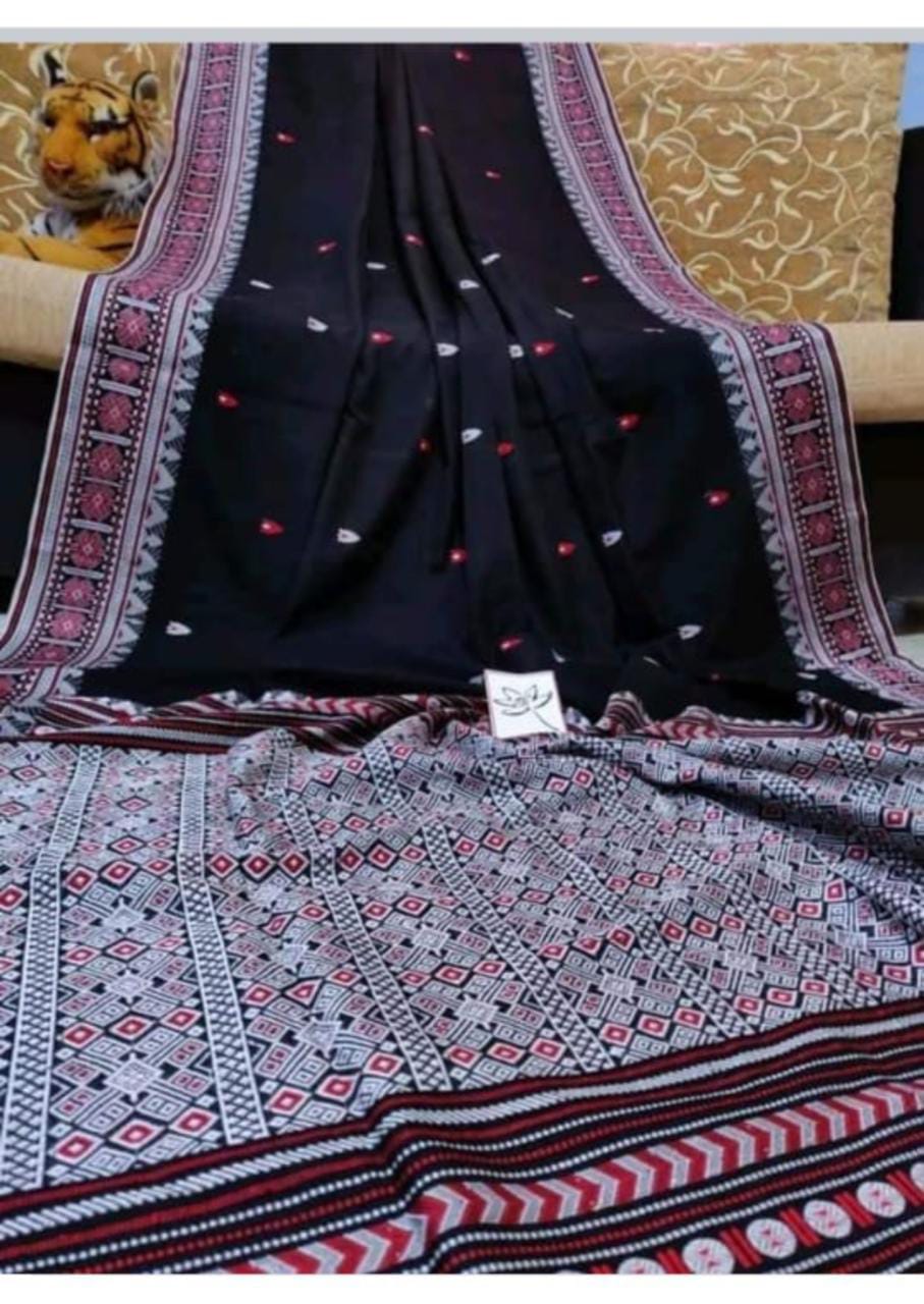 Mercerised Cotton saree with jacquard machine work