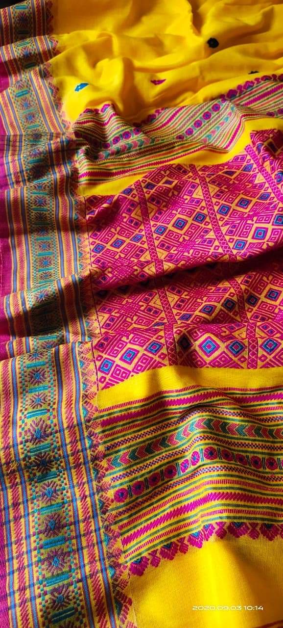 Mercerised Cotton saree with jacquard machine work