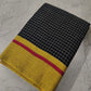 Pure Khadi Cotton Mini check Ganga Jamuna Border Handloom saree