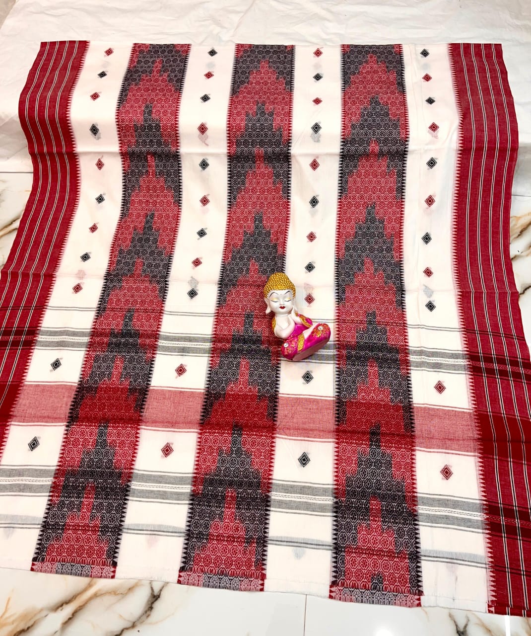 Handloom pure soft cotton original dhonekhali sarees