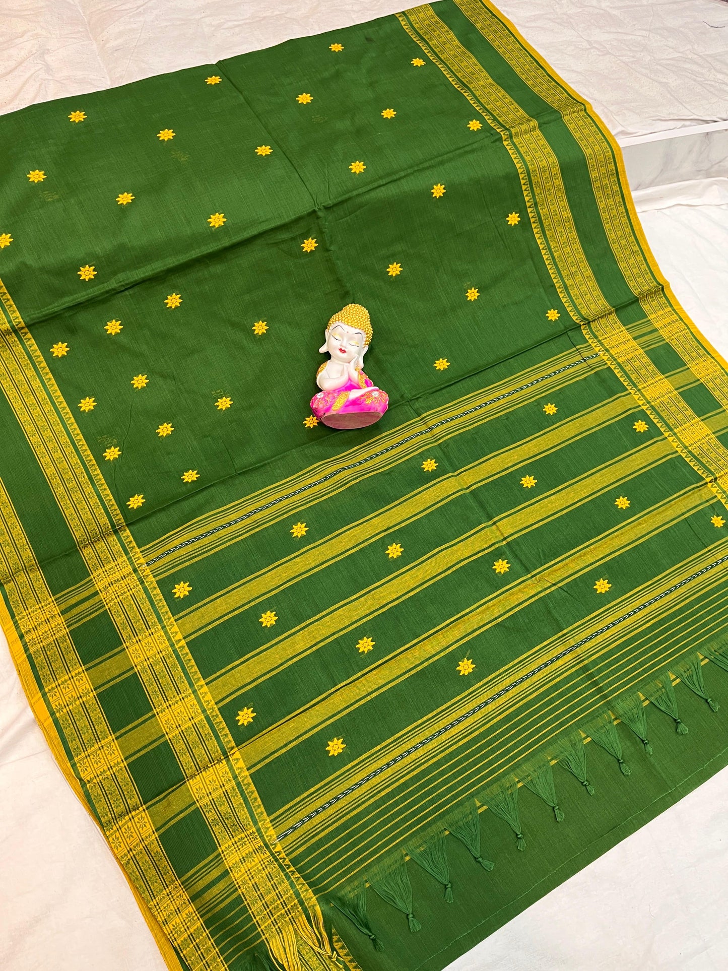 Handloom pure soft cotton original dhonekhali sarees