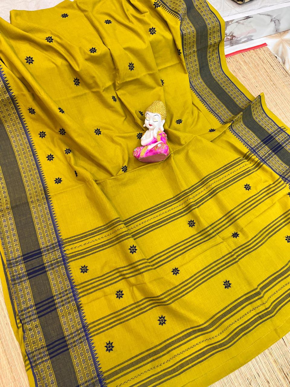 Handloom pure soft cotton original dhonekhali sarees