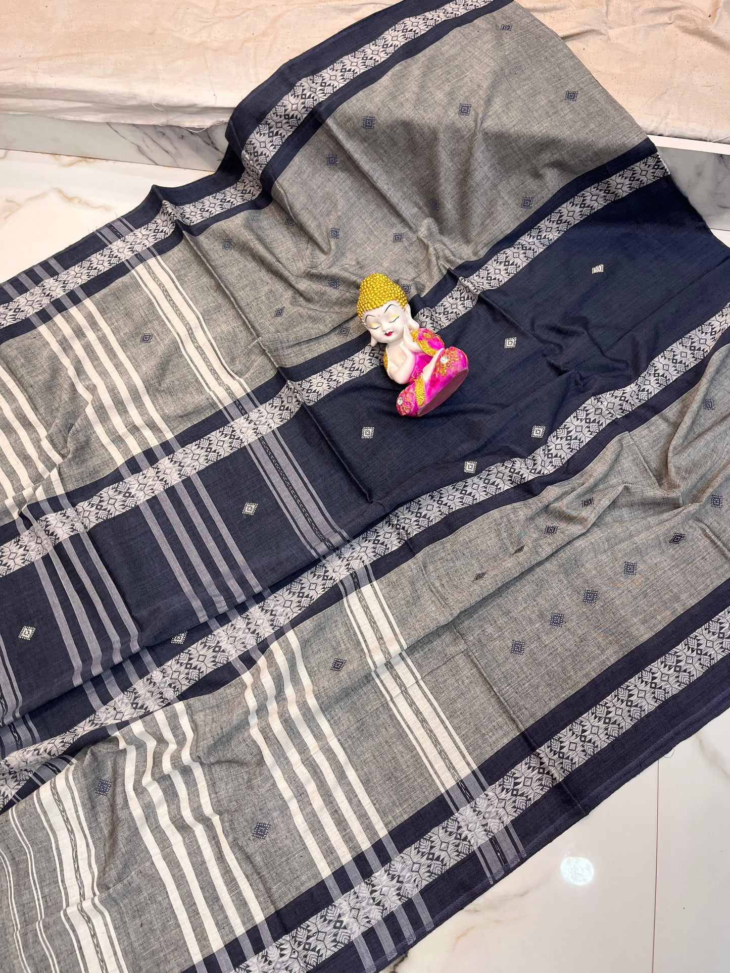 Handloom pure soft cotton original dhonekhali sarees