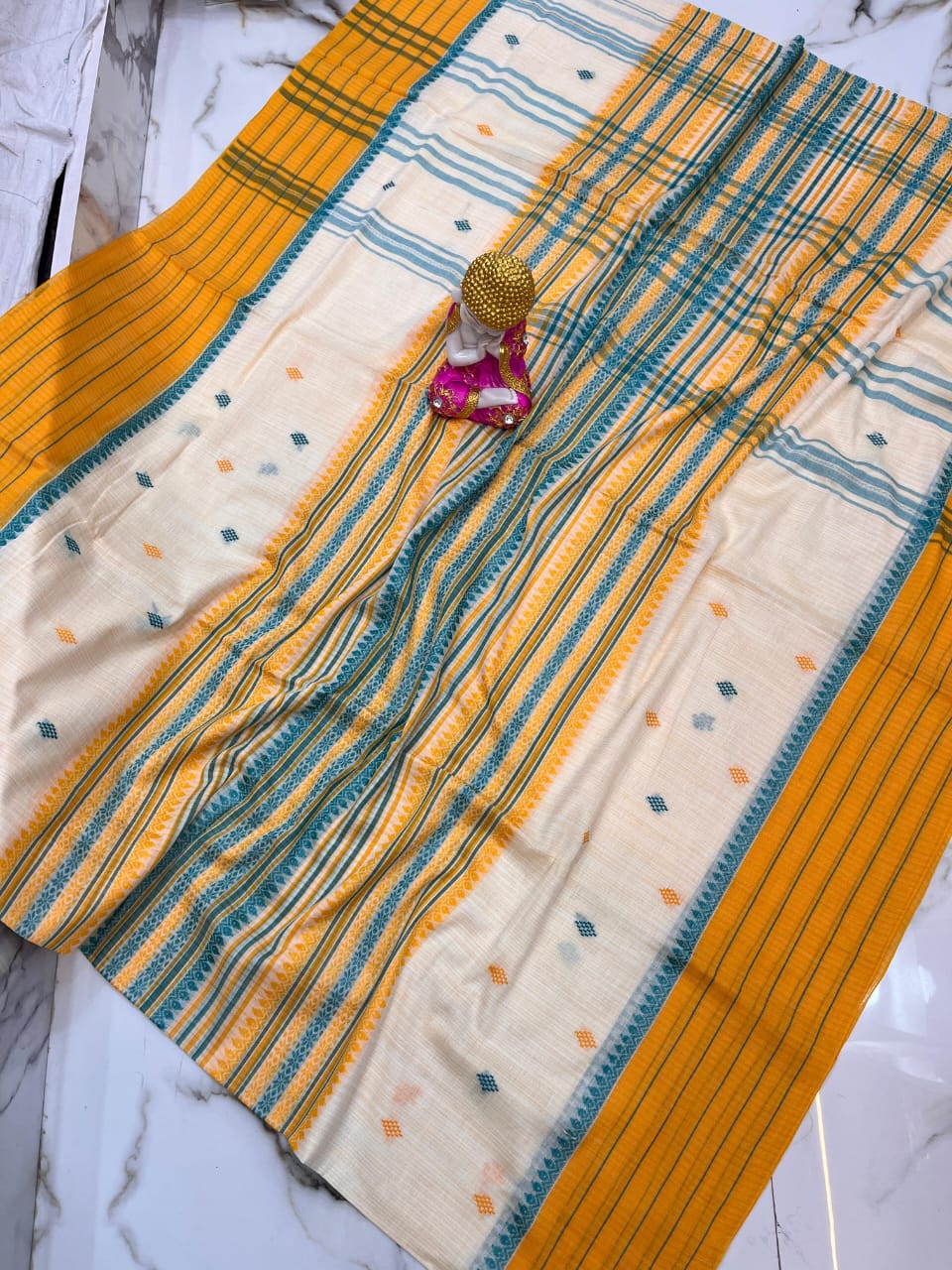 Handloom pure soft cotton original dhonekhali sarees