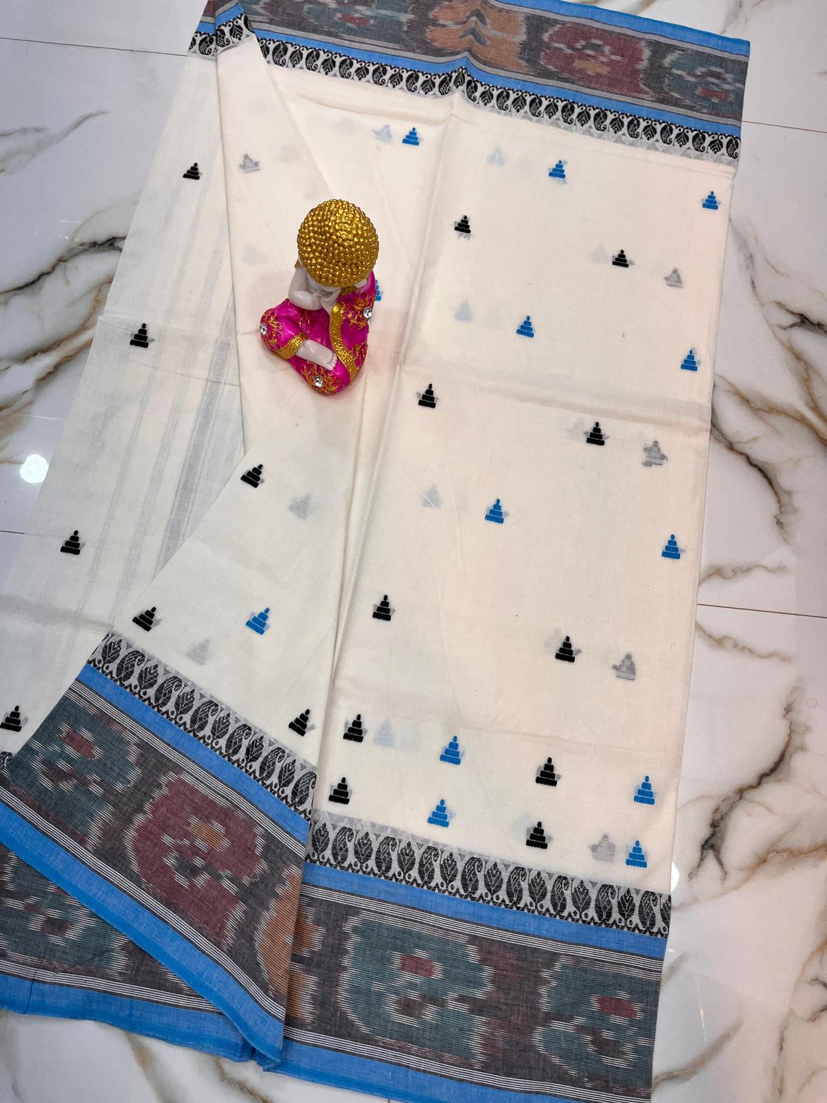 Handloom pure soft cotton original dhonekhali sarees