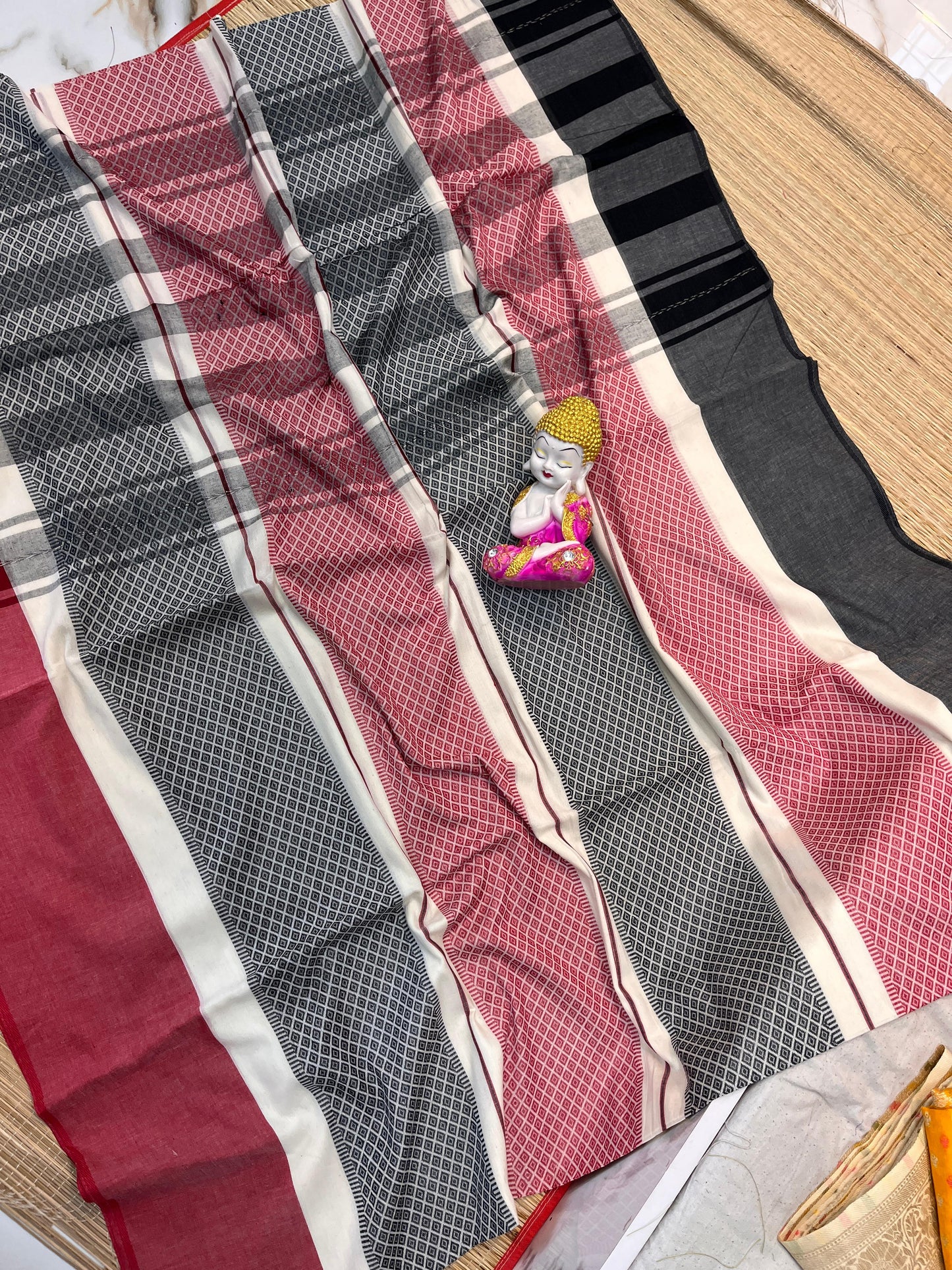 Handloom pure soft cotton original dhonekhali sarees