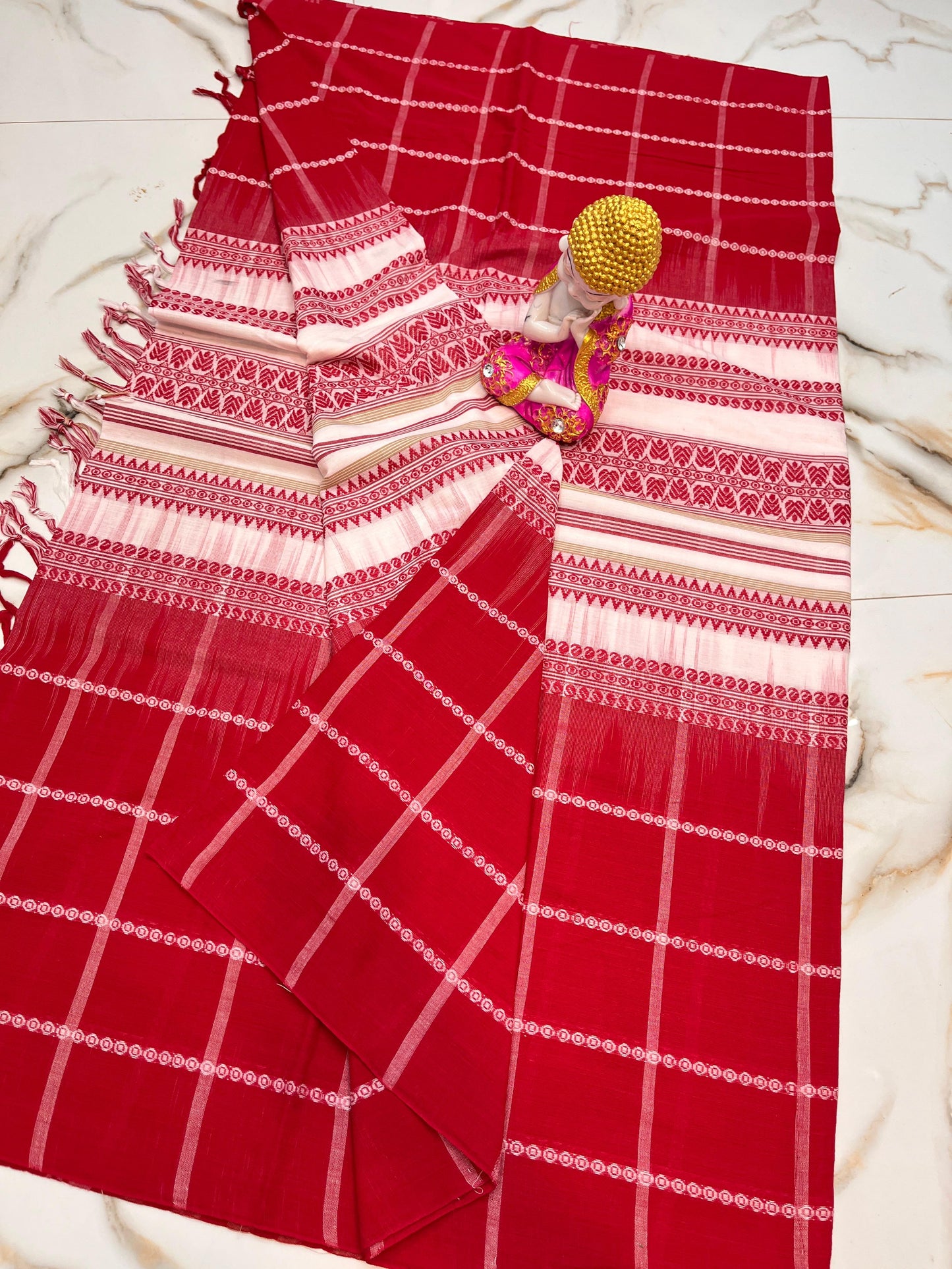 Handloom pure soft cotton original dhonekhali sarees