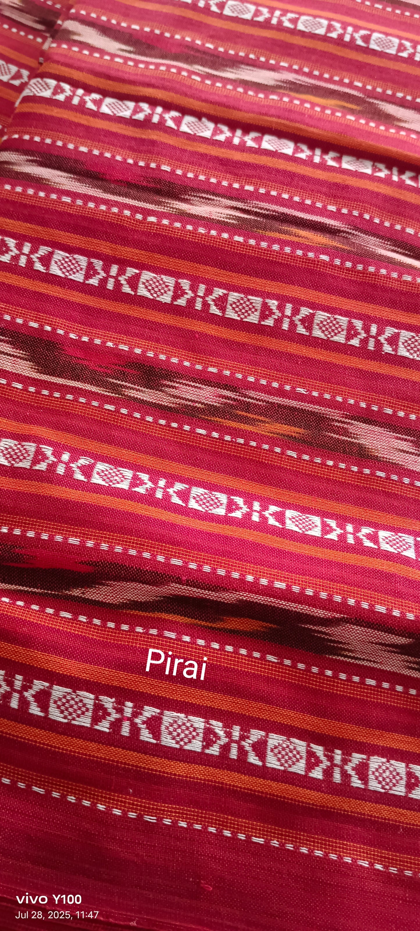 Pure Ikkat dobby cotton fabric material