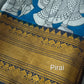 Elegant Silk kalamkari saree with big Nizam border