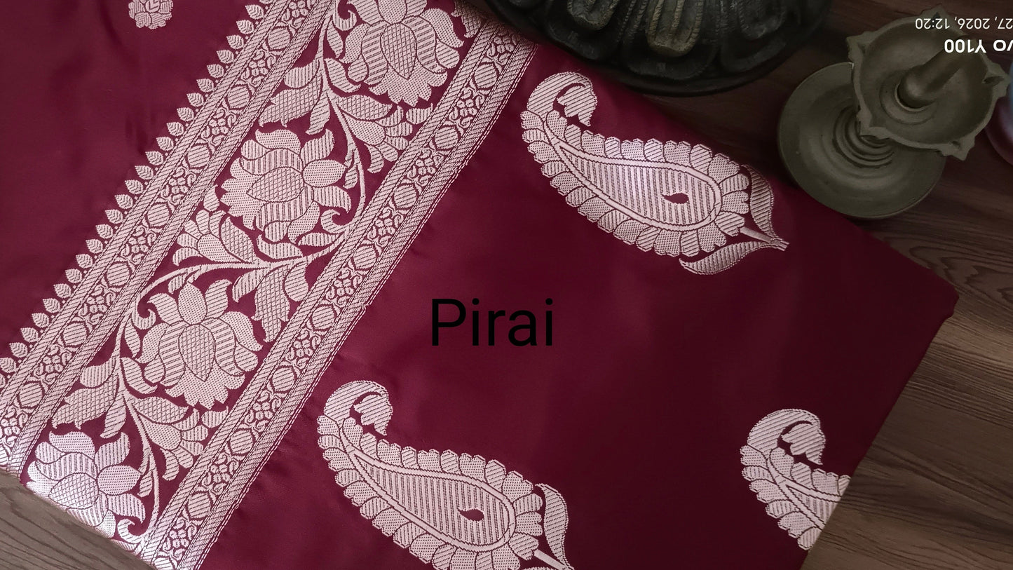 Pure Mashru Silk Saree Zari Work Saree