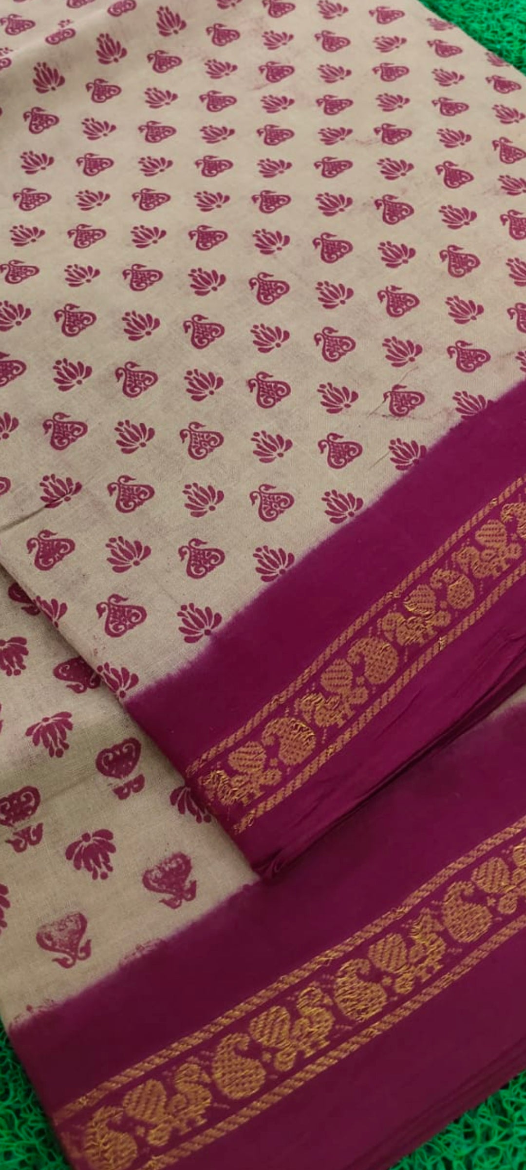Pure Cotton Sungudi 9 yards madisar Sarees
