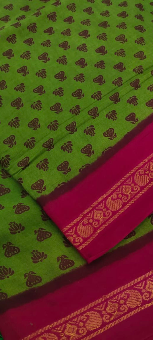Pure Cotton Sungudi 9 yards madisar Sarees