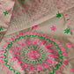 Assam silk Hand stitch Kantha work saree