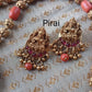 Elegant Coral Jewellry set with Lakshmi pendant