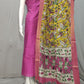 Beautiful Raw Silk top material with Kalamkari Duppatta