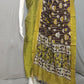 Beautiful Raw Silk top material with Kalamkari Duppatta