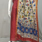 Beautiful Raw Silk top material with Kalamkari Duppatta