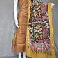 Beautiful Raw Silk top material with Kalamkari Duppatta