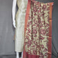 Beautiful Raw Silk top material with Kalamkari Duppatta