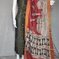 Beautiful Raw Silk top material with Kalamkari Duppatta