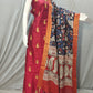 Beautiful Raw Silk top material with Kalamkari Duppatta