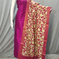 Beautiful Raw Silk top material with Kalamkari Duppatta