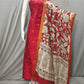 Beautiful Raw Silk top material with Kalamkari Duppatta