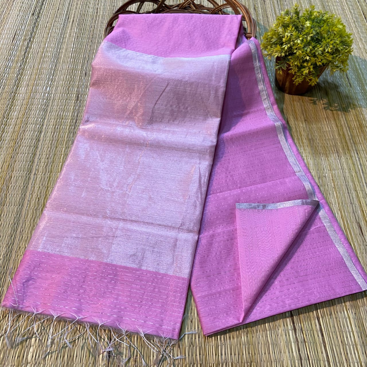 Cotton silk handloom saree