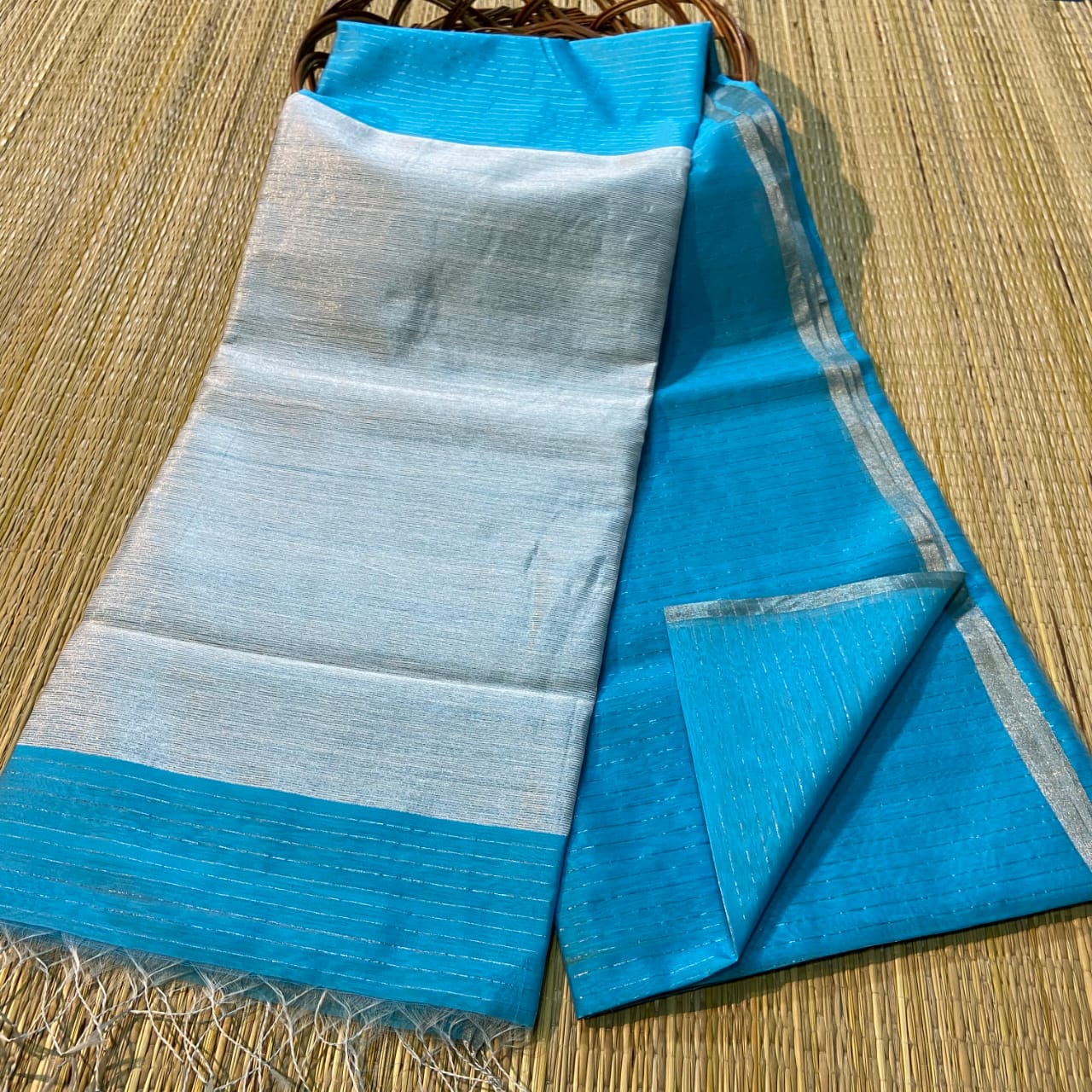 Cotton silk handloom saree